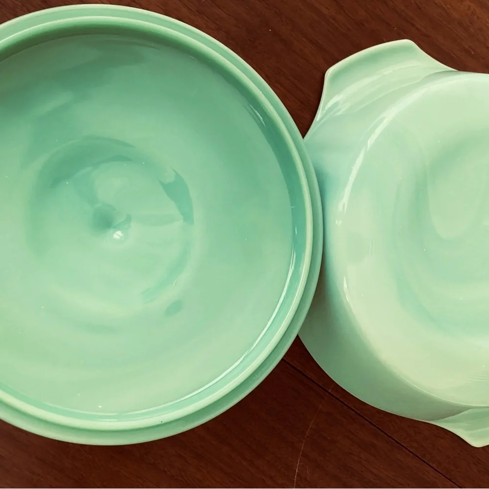 Fire King Jadeite Green Casserole Dish - Picture 4 of 7